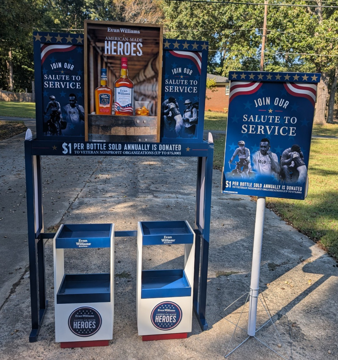 Evan Williams Salute to Service Liquor Store Display, Advertising Display