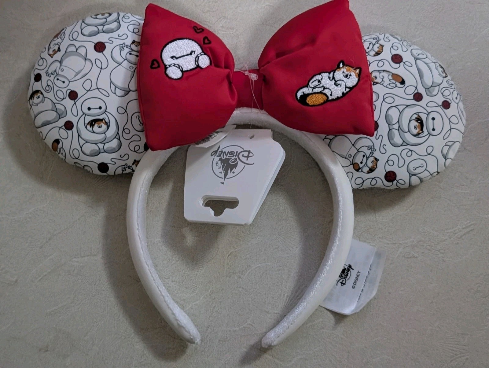 Disney Parks Big Hero 6 Baymax & Mochi Cat Minnie Ear Headband Ears New