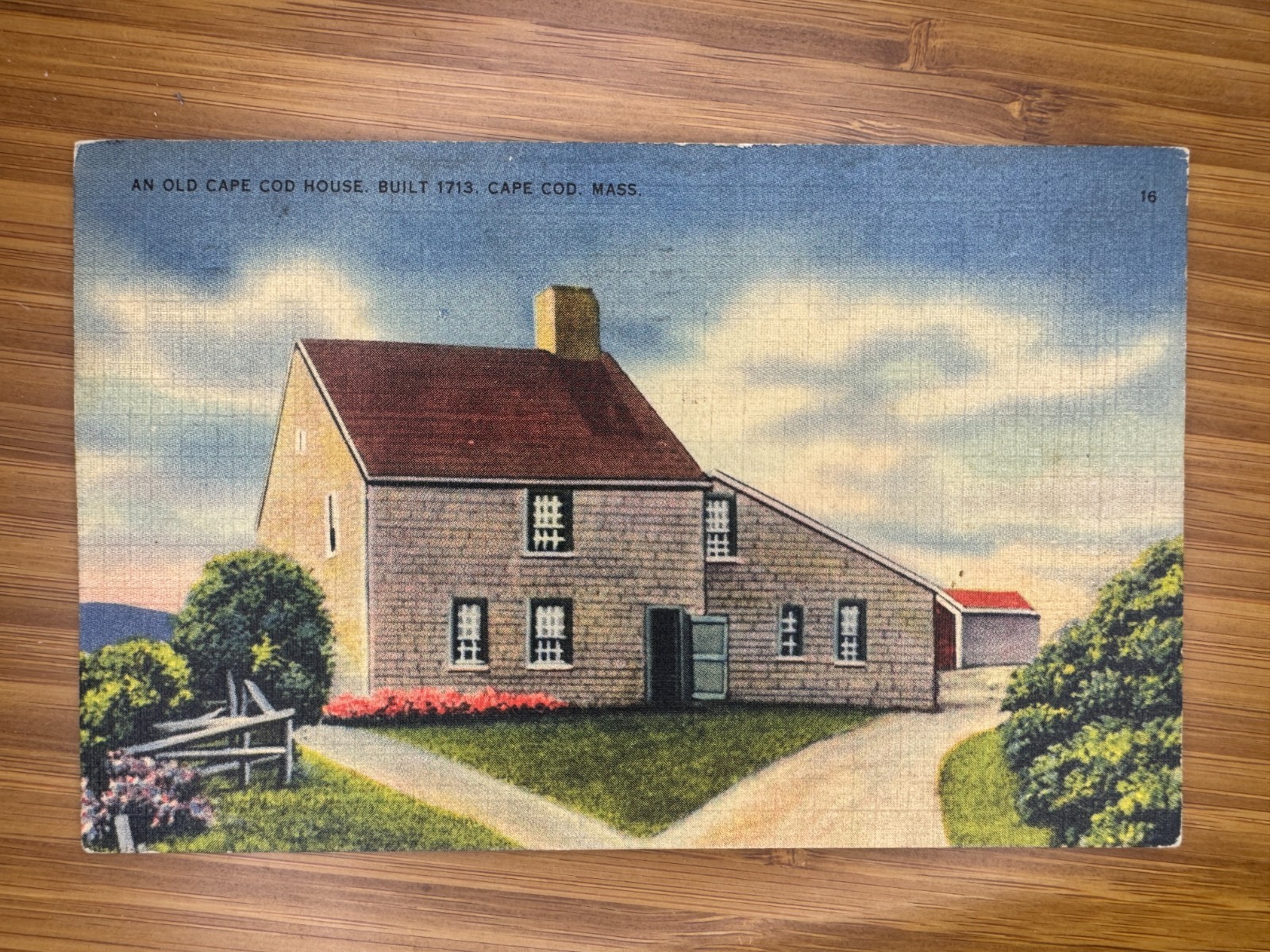 Postcard An Old Cape Cod House Built In 1713 Cape Cod, Massachusetts