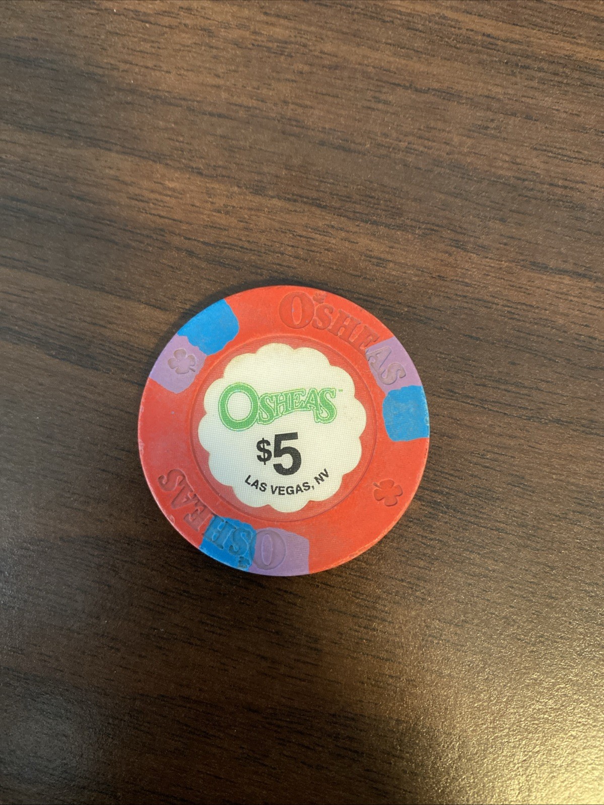 $5 Osheas casino chip Las Vegas NV obsolete rare