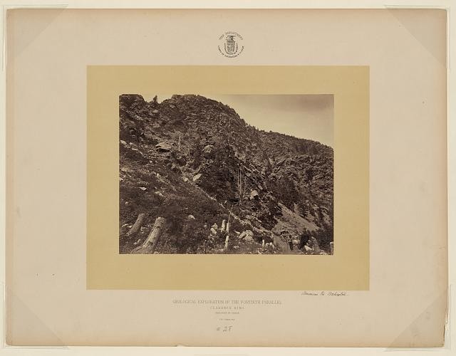 Photo:Wahsatch Utah 1869 Man on Train American Canyon Landscape O\'Sullivan