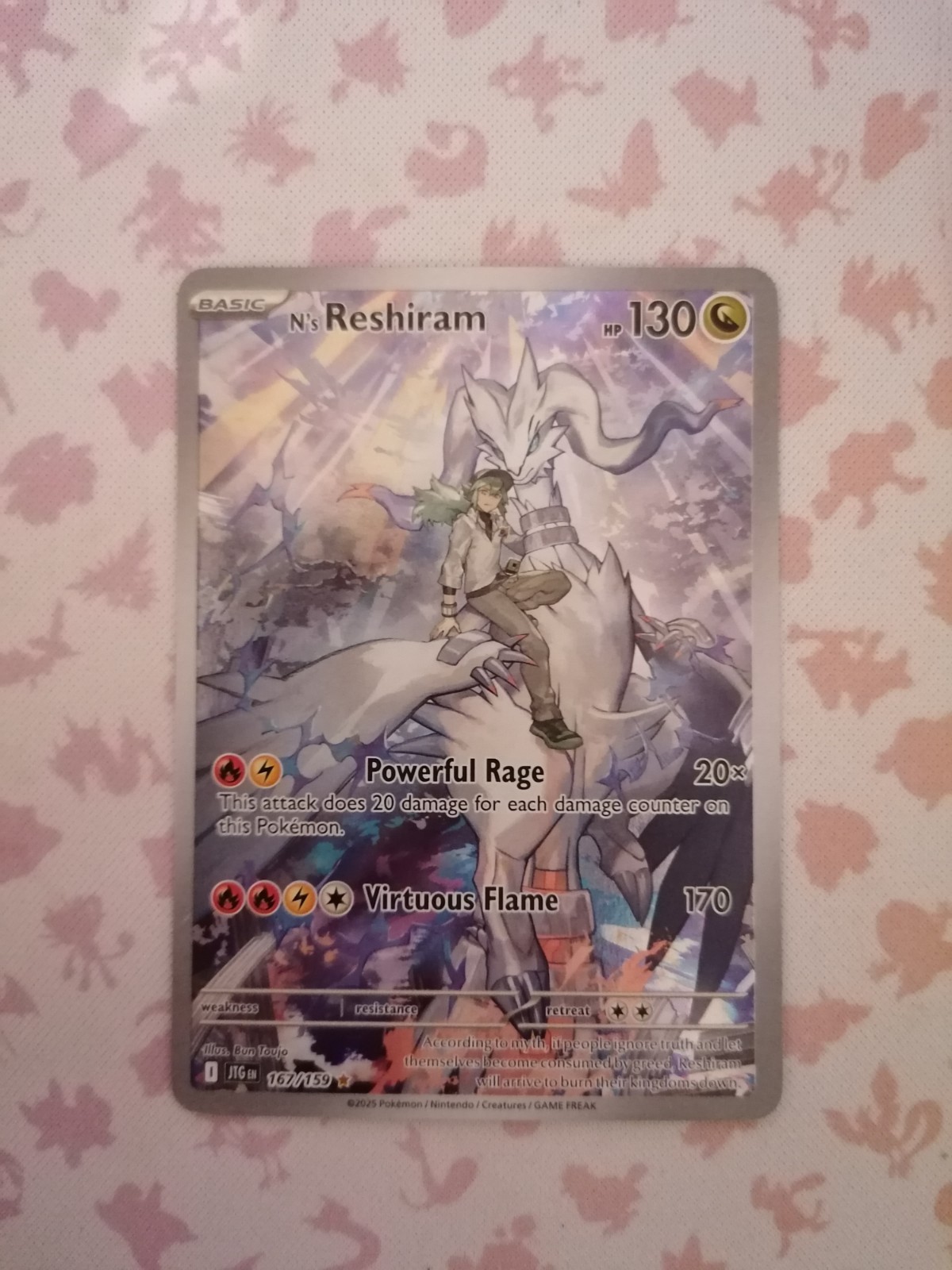 Pokemon TCG N\'s Reshiram 167/159 Sv09 Journey Together EN Holo IR 130KP