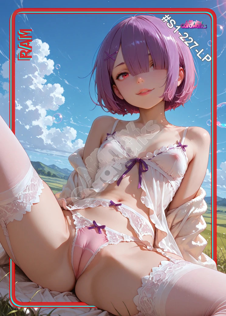 Ram Re:Zero Custom Sexy Anime Waifu Trading Card Standard