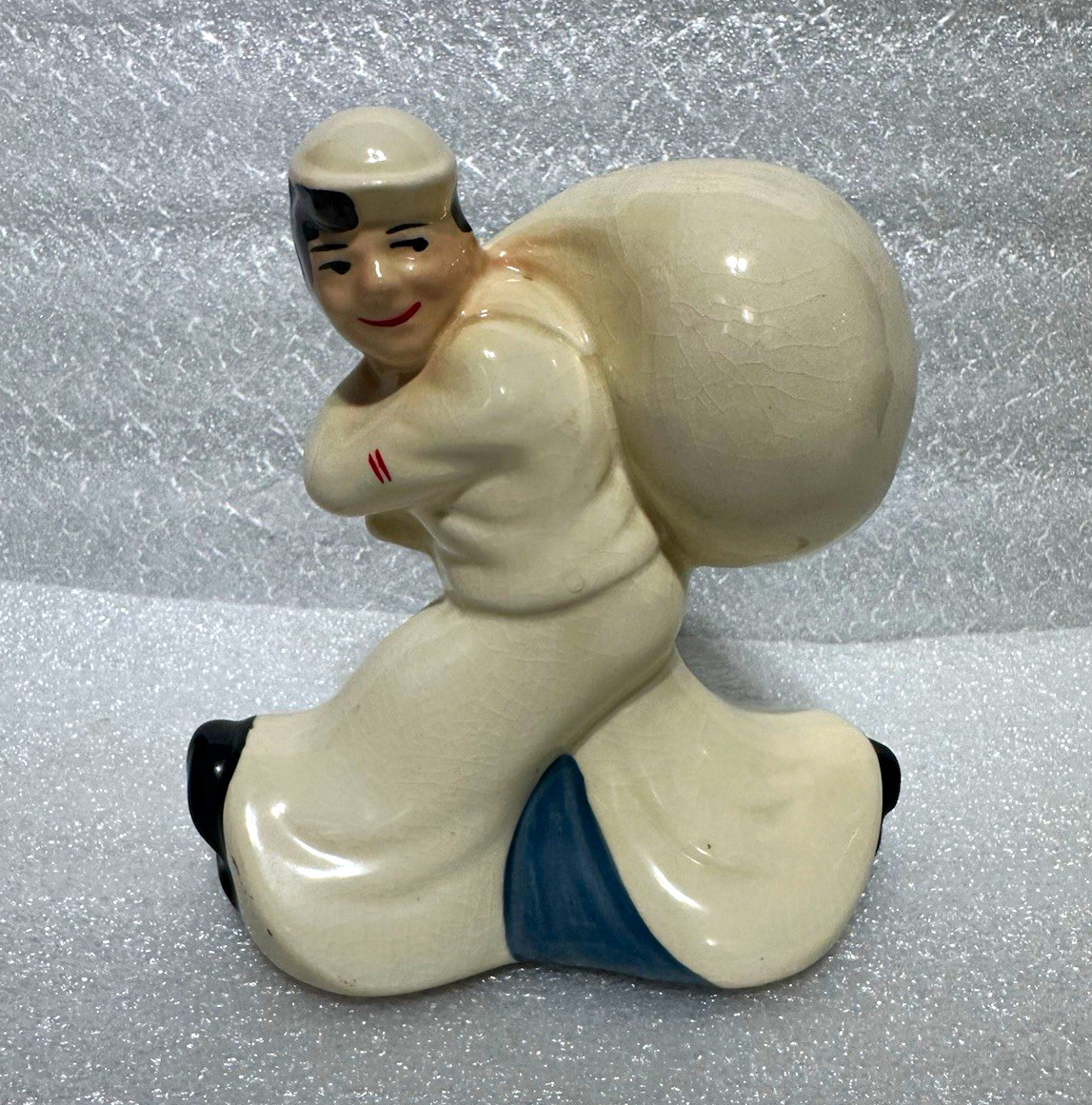 Vintage Jolly Sailor Ceramic Coin Bank…Seamen’s Bank…1940s…Rare…