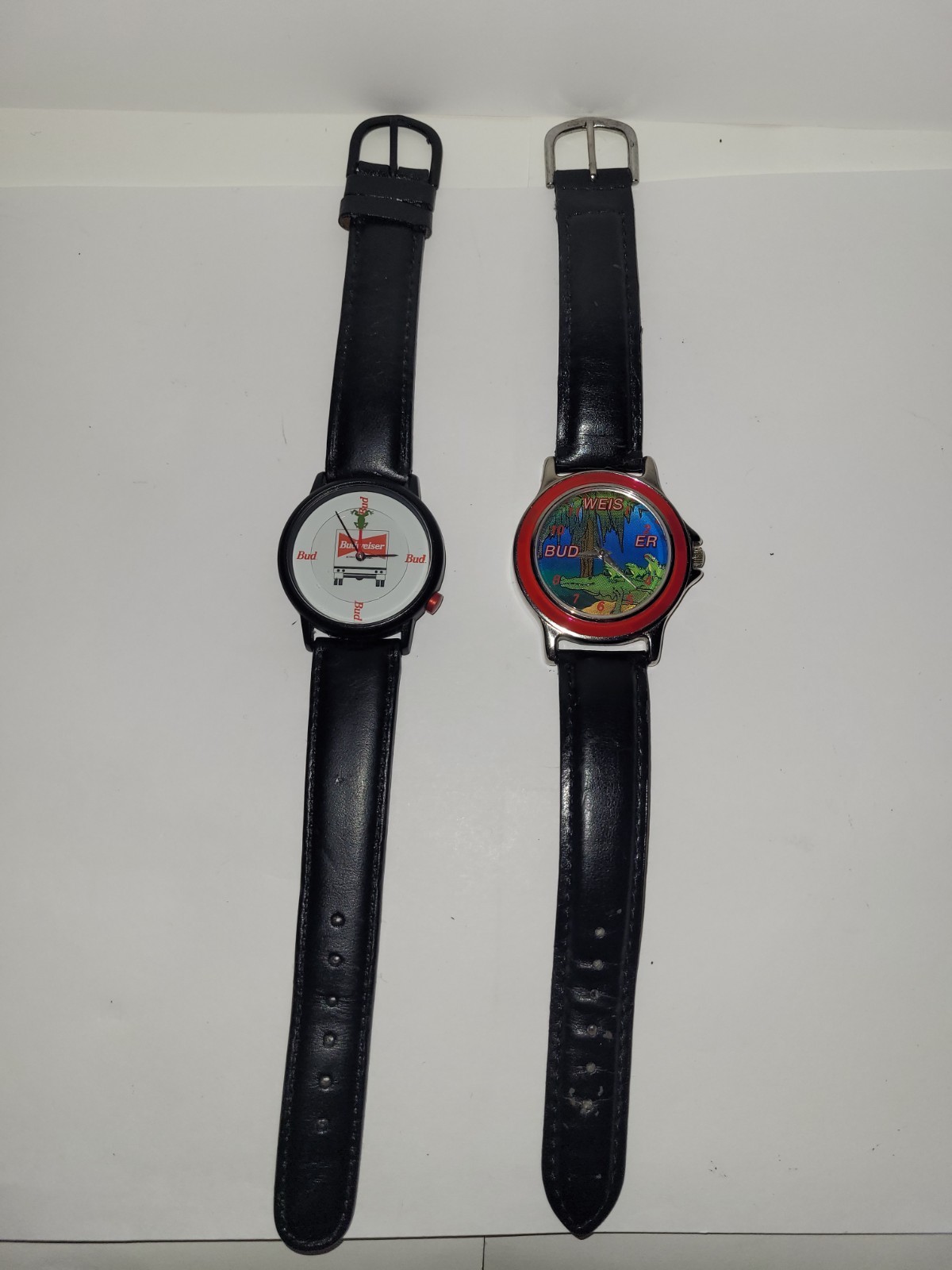 Lot Of 2 Vintage Budweiser Frogs Watches 90\'s Both Work Great New Batteries