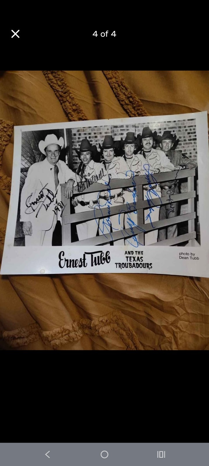 Ernest Tubb And The Texas Troubadours Signed Picture 1981