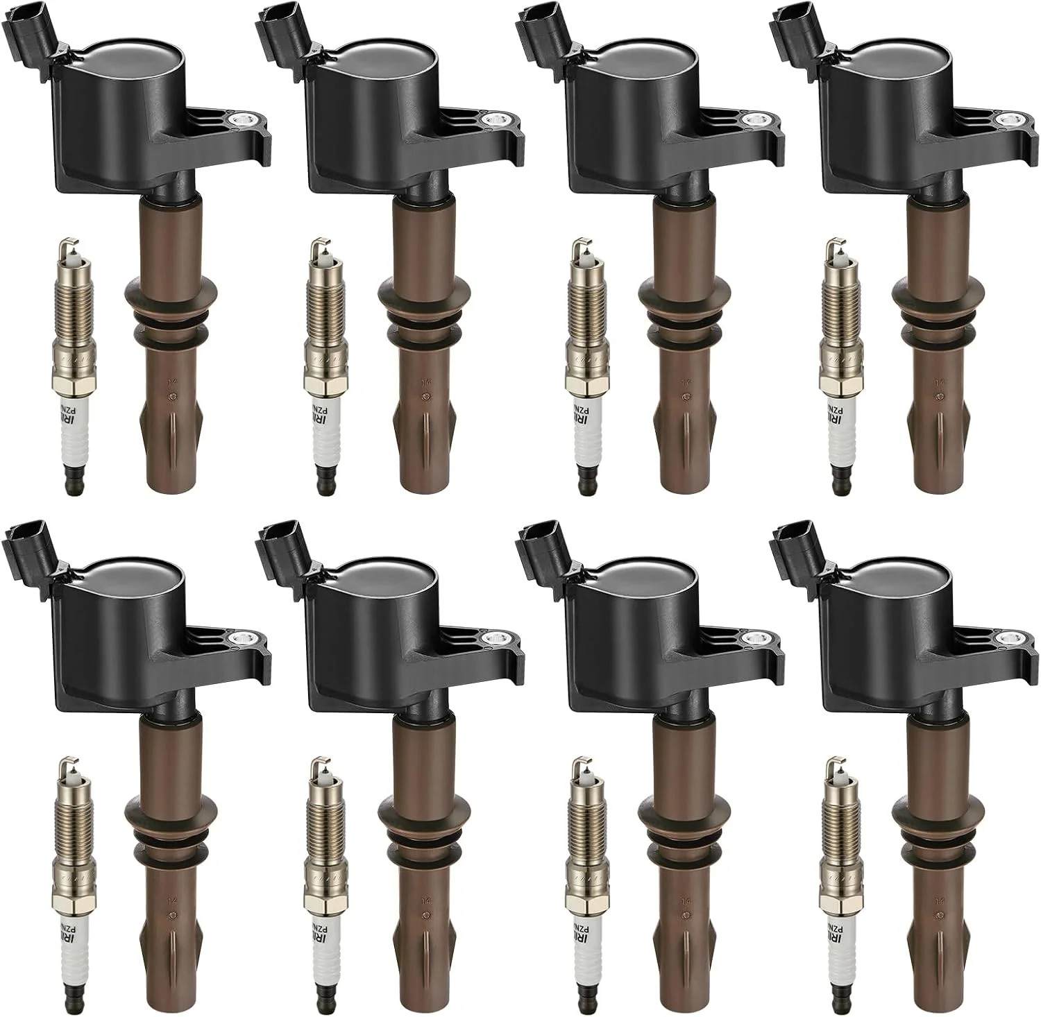 Set of 8 Ignition Coil Pack DG521 and Iridium Spark Plugs SP509 Compatible with