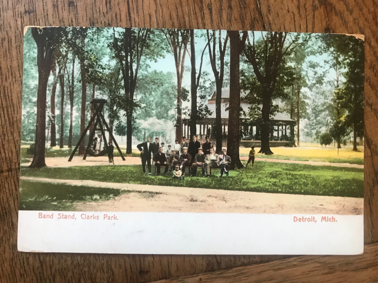 Band Stand Clarks Park Detroit Michigan Postcard