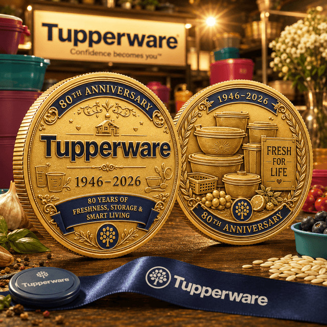 Tupperware 80th Anniversary Gold Coin Commemorative Coin