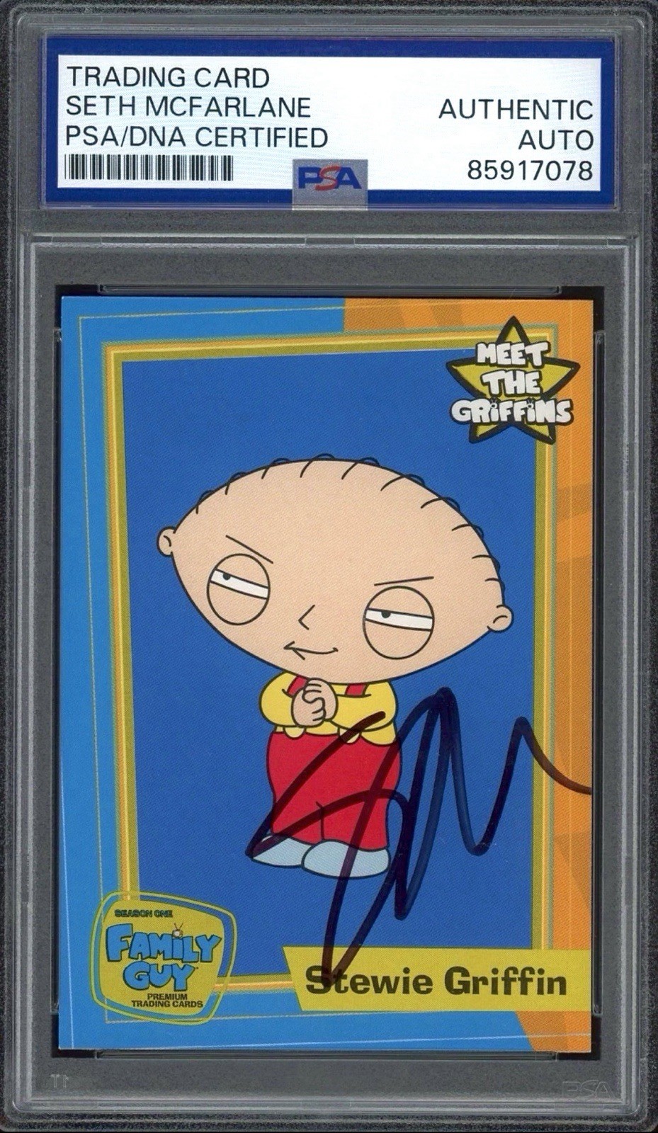 SETH MACFARLANE 2005 Inkworks Family Guy #7 Stewie Griffin RC PSA VERY RARE