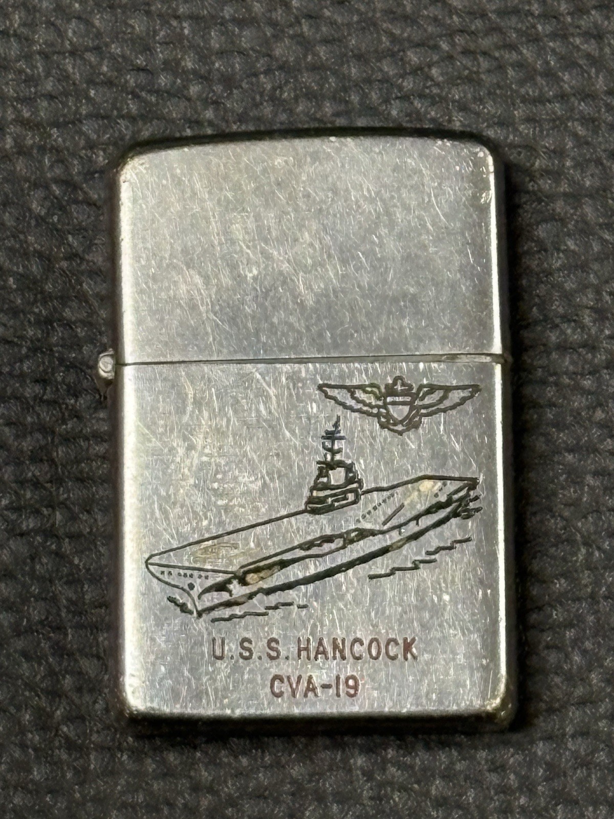 Vintage 1950’s Zippo - U.S.S. HANCOCK CVA 19 - Korean ERA