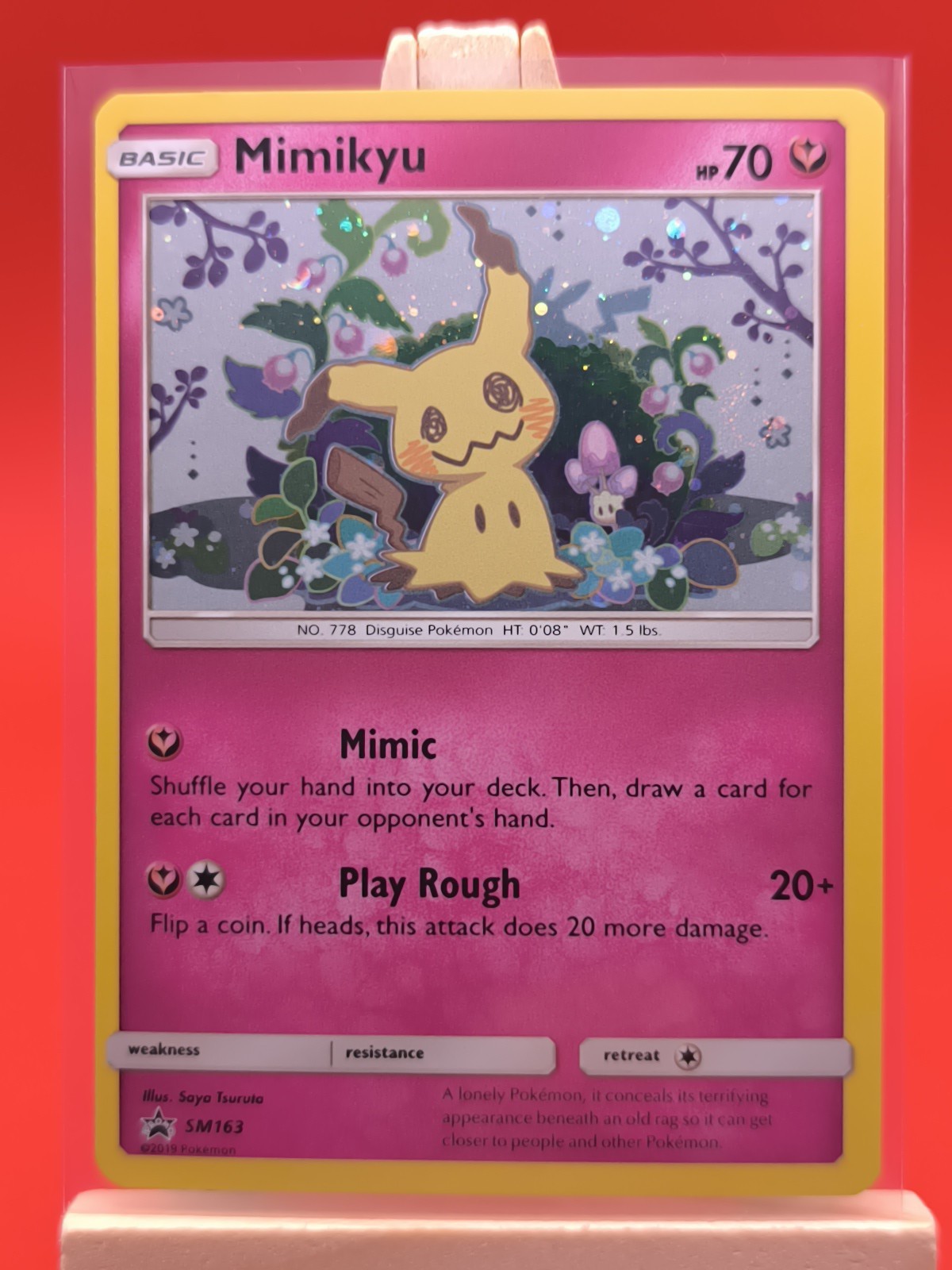 Mimikyu SM163 Sun & Moon Holo Ultra Rare Black Star Promo Pokemon Card