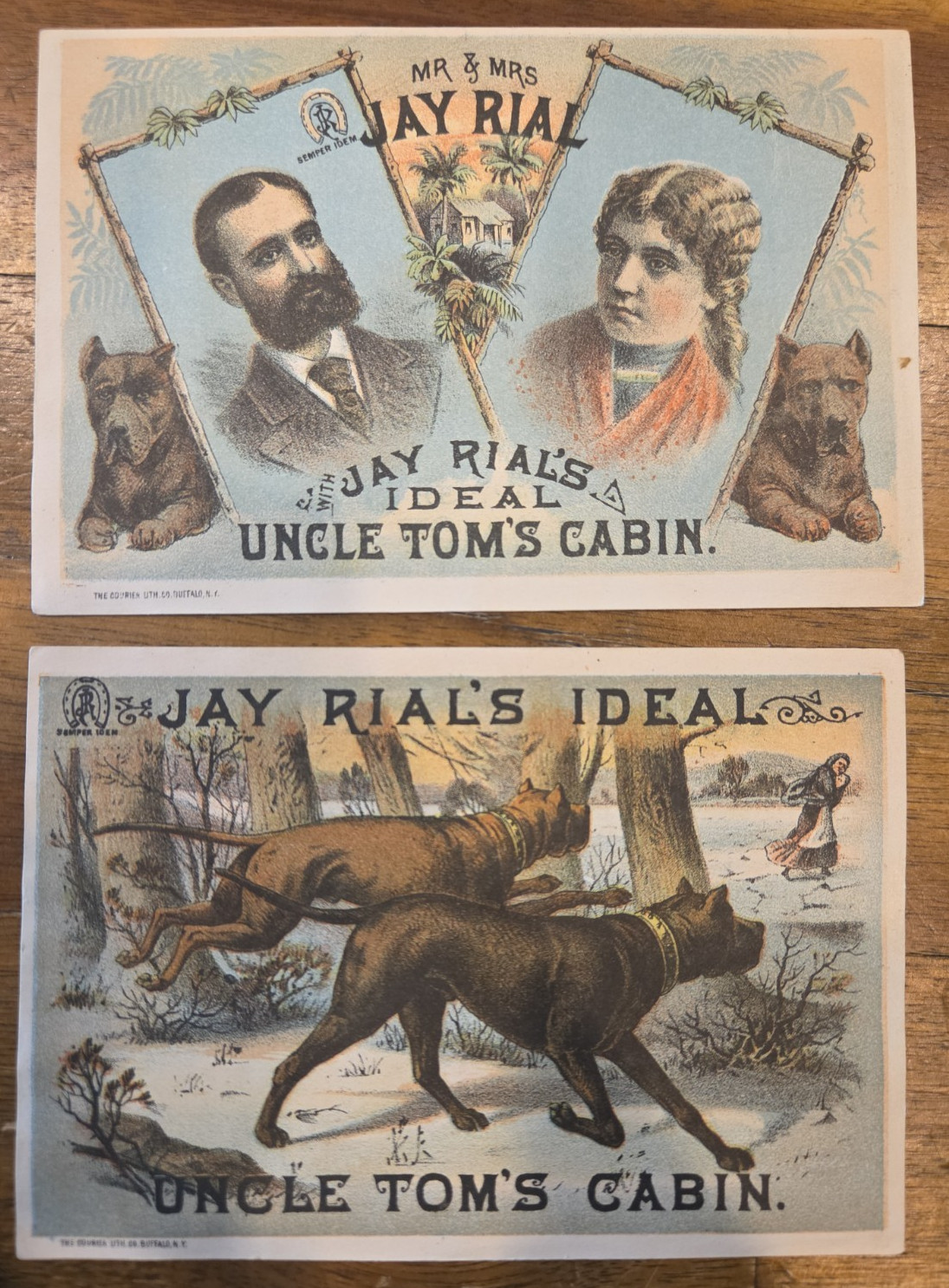 Feb. 1882 Jay Rial's Uncle Tom's Cabin @ Academy of Music in Brooklyn - Set of 2