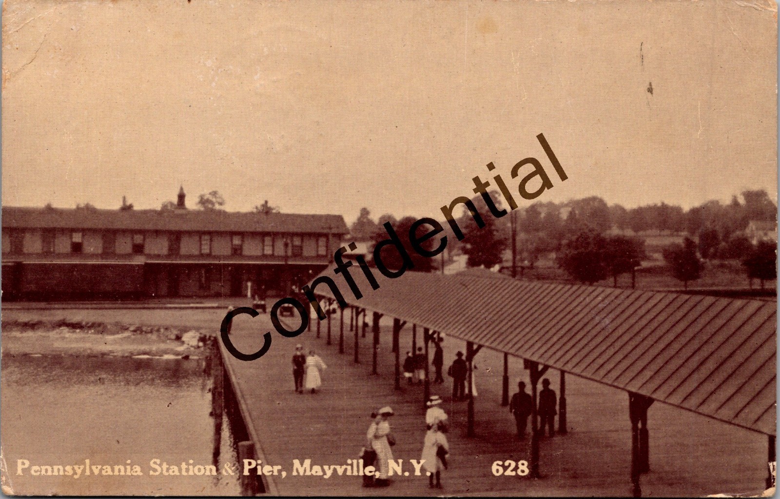 Pennsylvania RR Station Steamship Dock At Chautauqua Lake Mayville NY T208