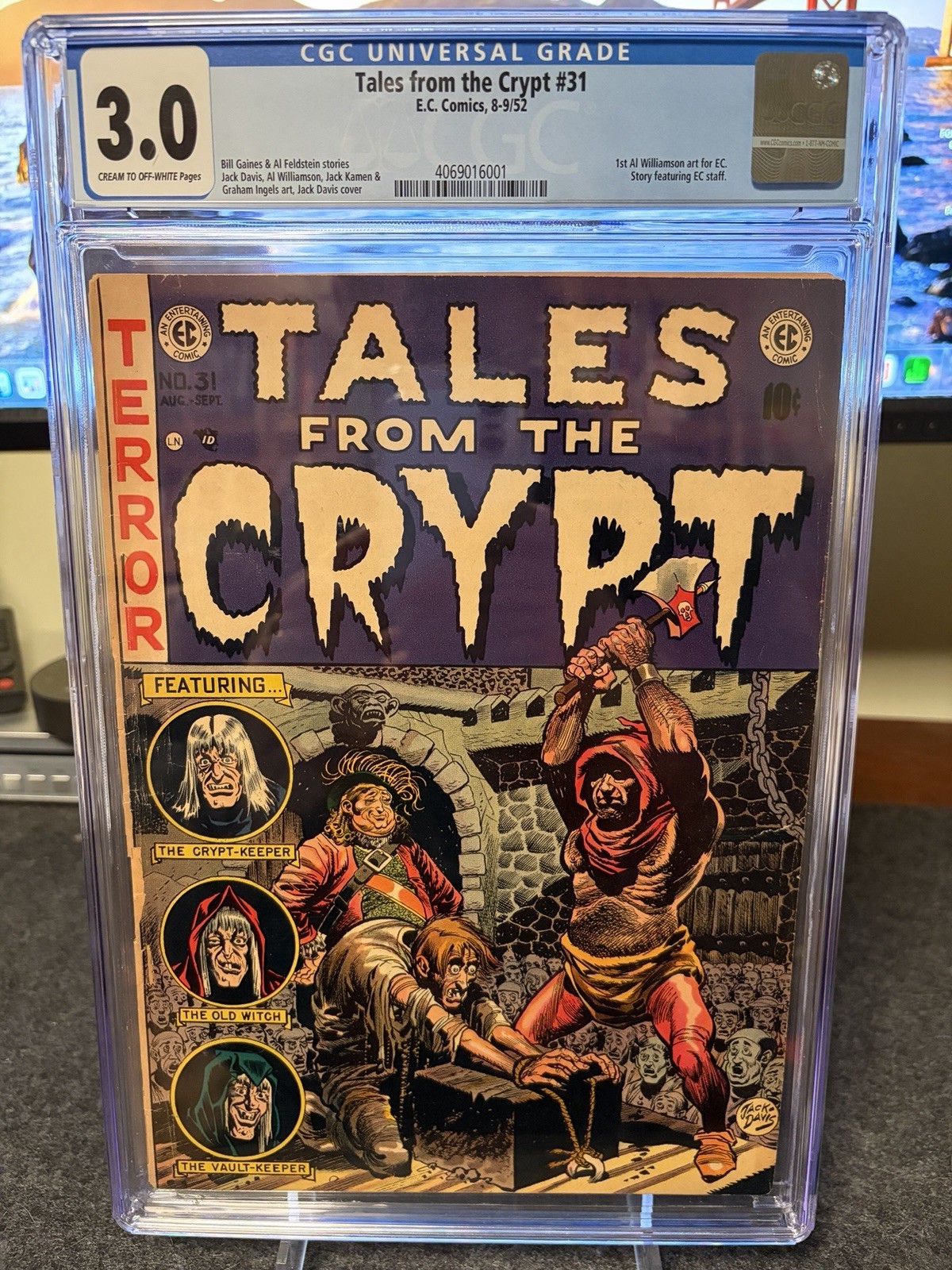 Tales From The Crypt #31 CGC 3.0   1952.  1st  Al Williamson art for EC