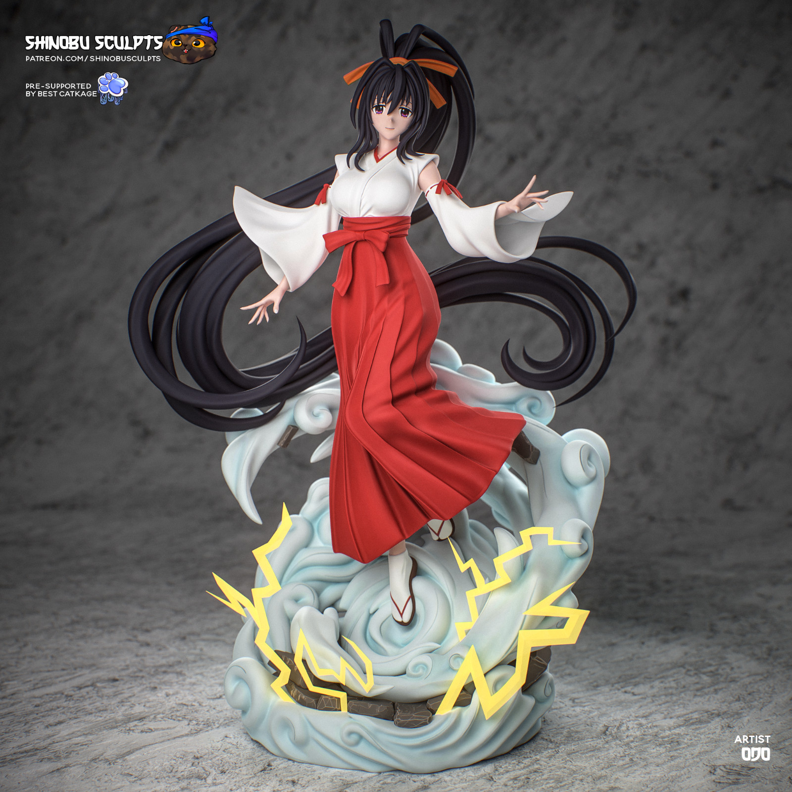 1:8 Akeno Himejima High School DxD Fan Art UNPAINTED High Quality Garage Kit