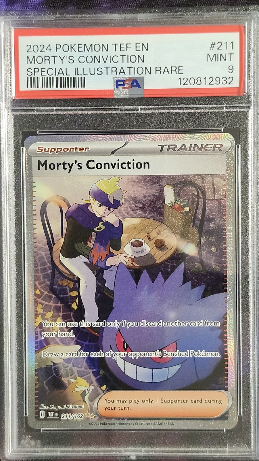 Pokemon PSA 9 Morty's Conviction 211 Temporal Forces