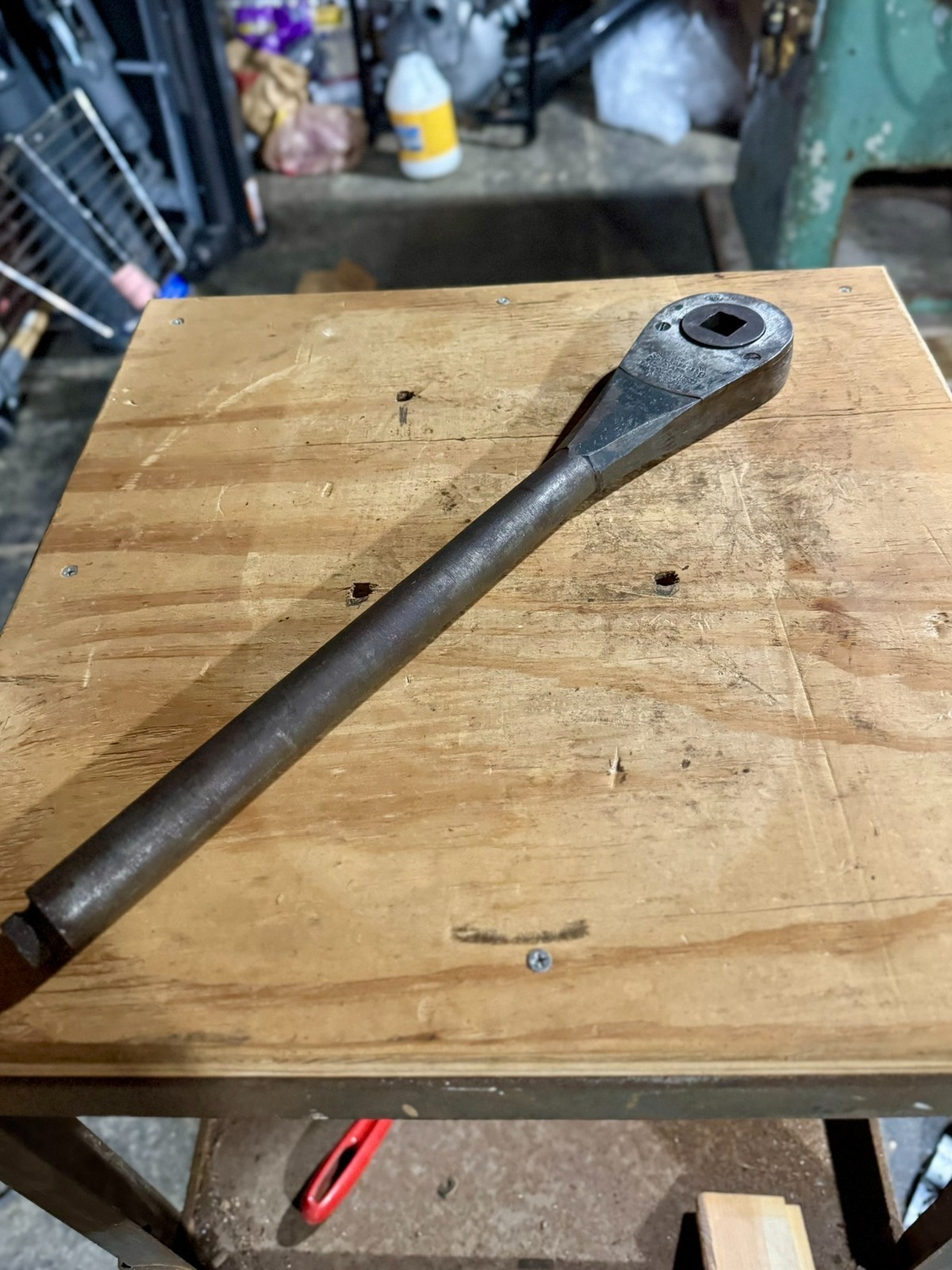 Vintage Lowell No. 3 1/2 Industrial Reversible Ratchet – 20” – Worcester, Mass