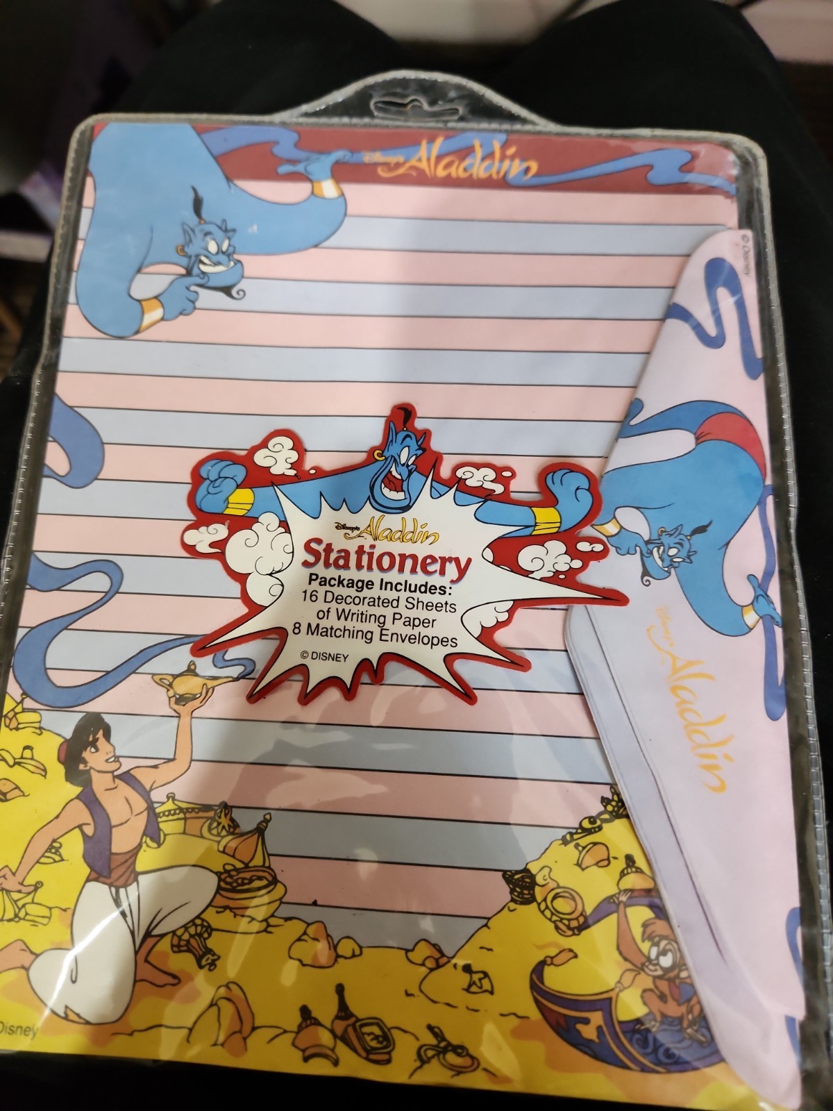 New Vintage Aladdin Stationary Disney Writing Paper Envelopes