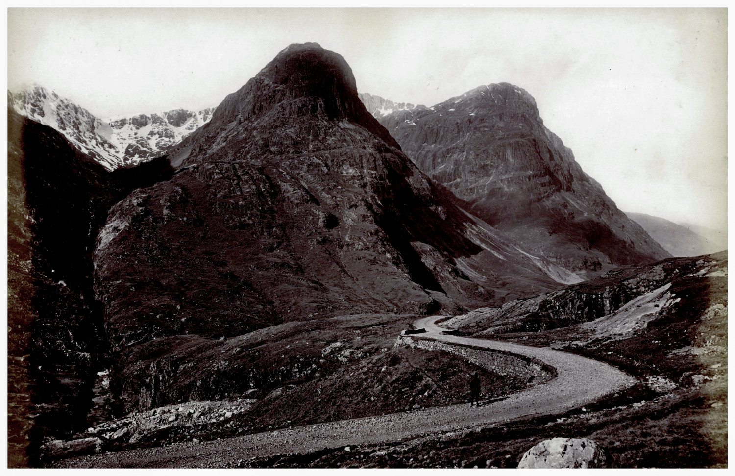 Scotland, Glencoe, Bridge Of Three Waters, J.V. Vintage Print, Albumen Print