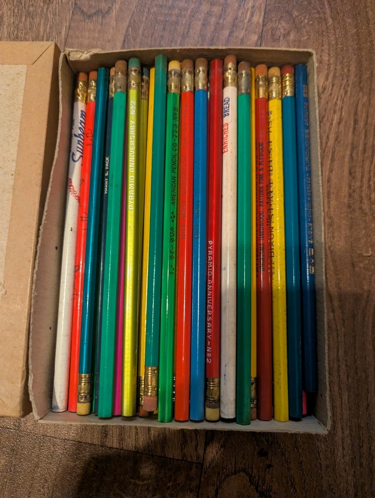 60 MIXED LOT Unsharpened Wood Pencils Advertising Vtg Rare Unique Usa Made 