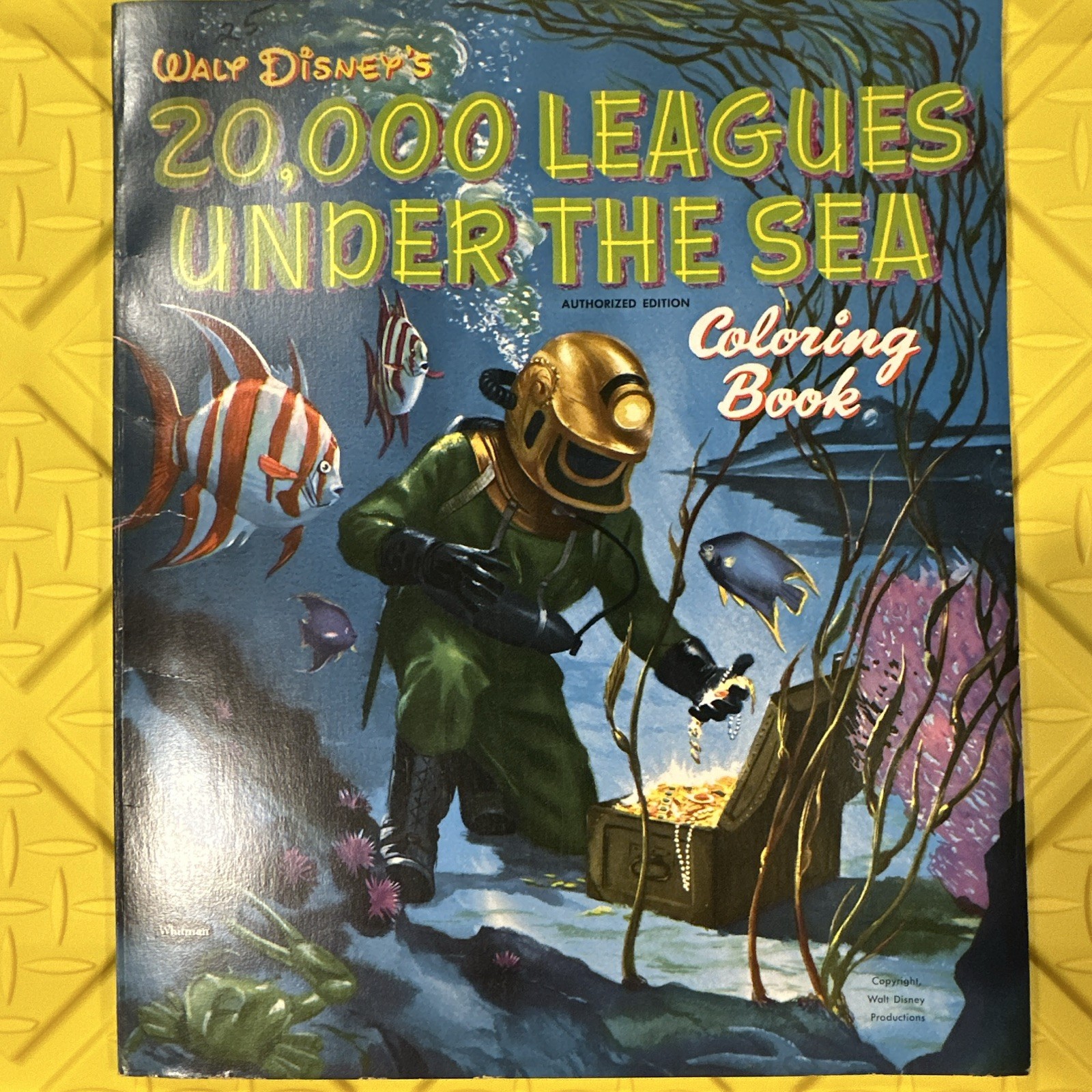 Vintage Walt Disney\'s 20,000 Leagues Under the Sea Coloring Book 1954