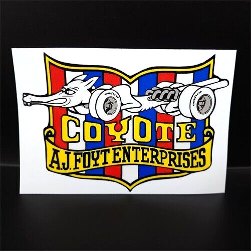 COYOTE AJ FOYT Vintage Style DECAL, Vinyl car STICKER, hot rod, racing