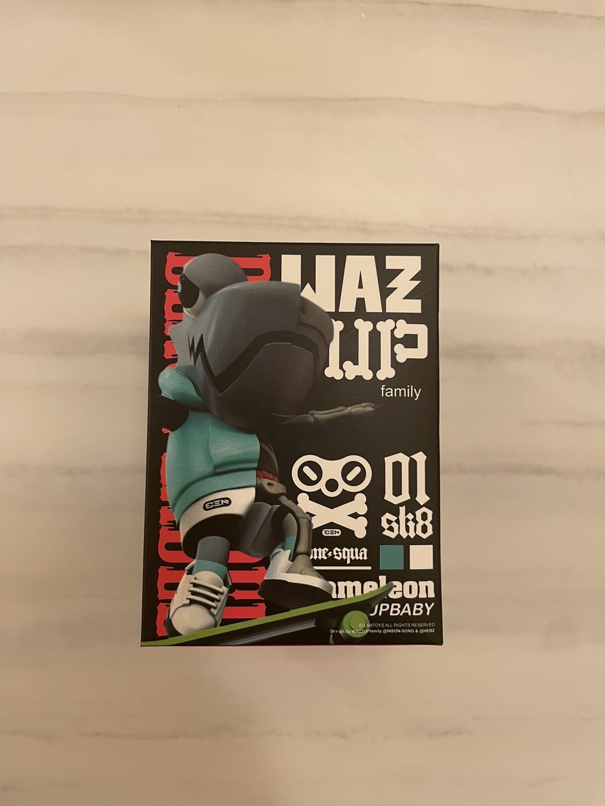 LAMTOYS x MIGHTY JAXX Wazzbone Squad Black Label Mini Figure Art Toy Unopened