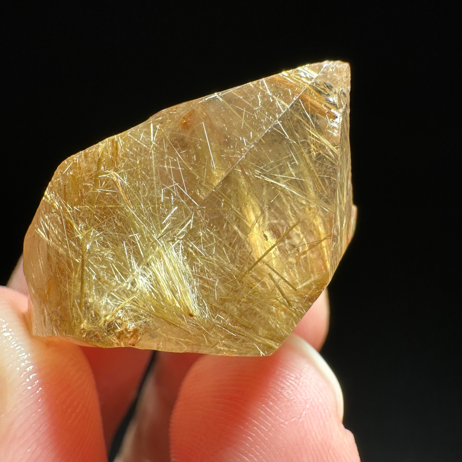 Golden Rutilated Quartz Specimen Rutile Inclusion Reiki Collectible Crystal