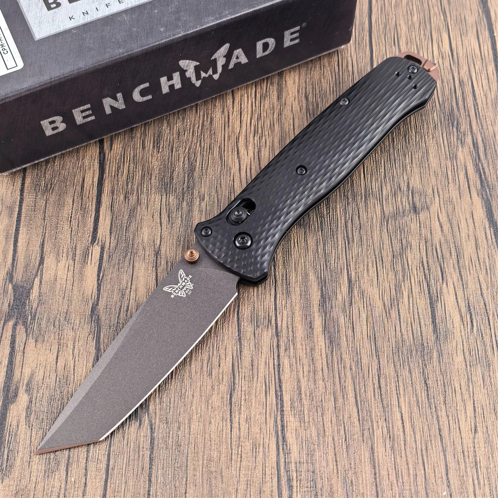 Benchmade 537GY-03 Bailout Crater Black CPM-M4 Aluminum Folding Knife