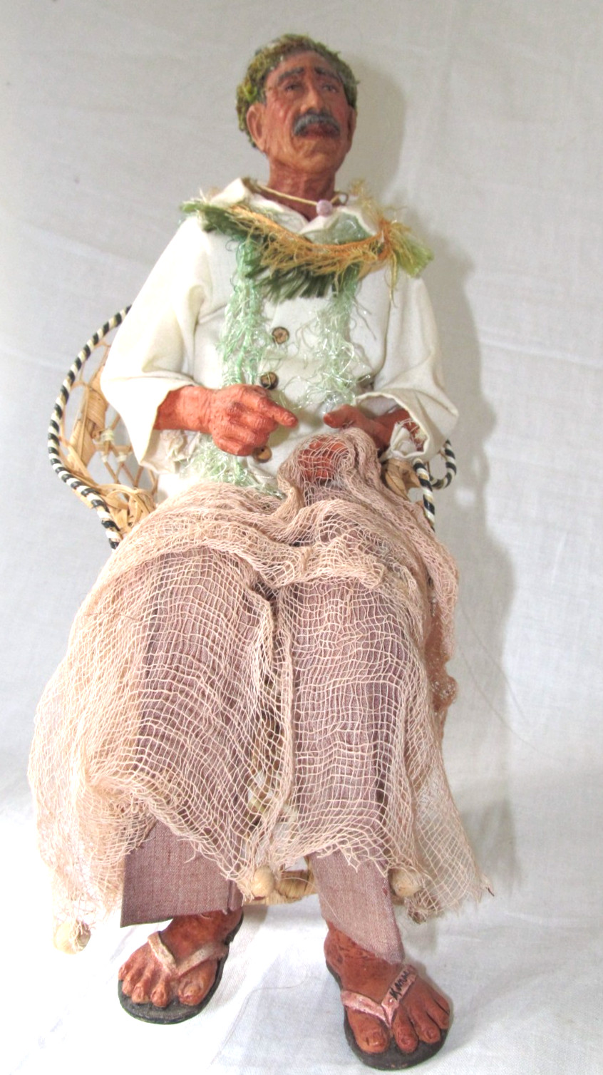 Vtg. Patty Kanaar Island Traditions Hawaiian Doll Kupuna Grandfather Fisherman