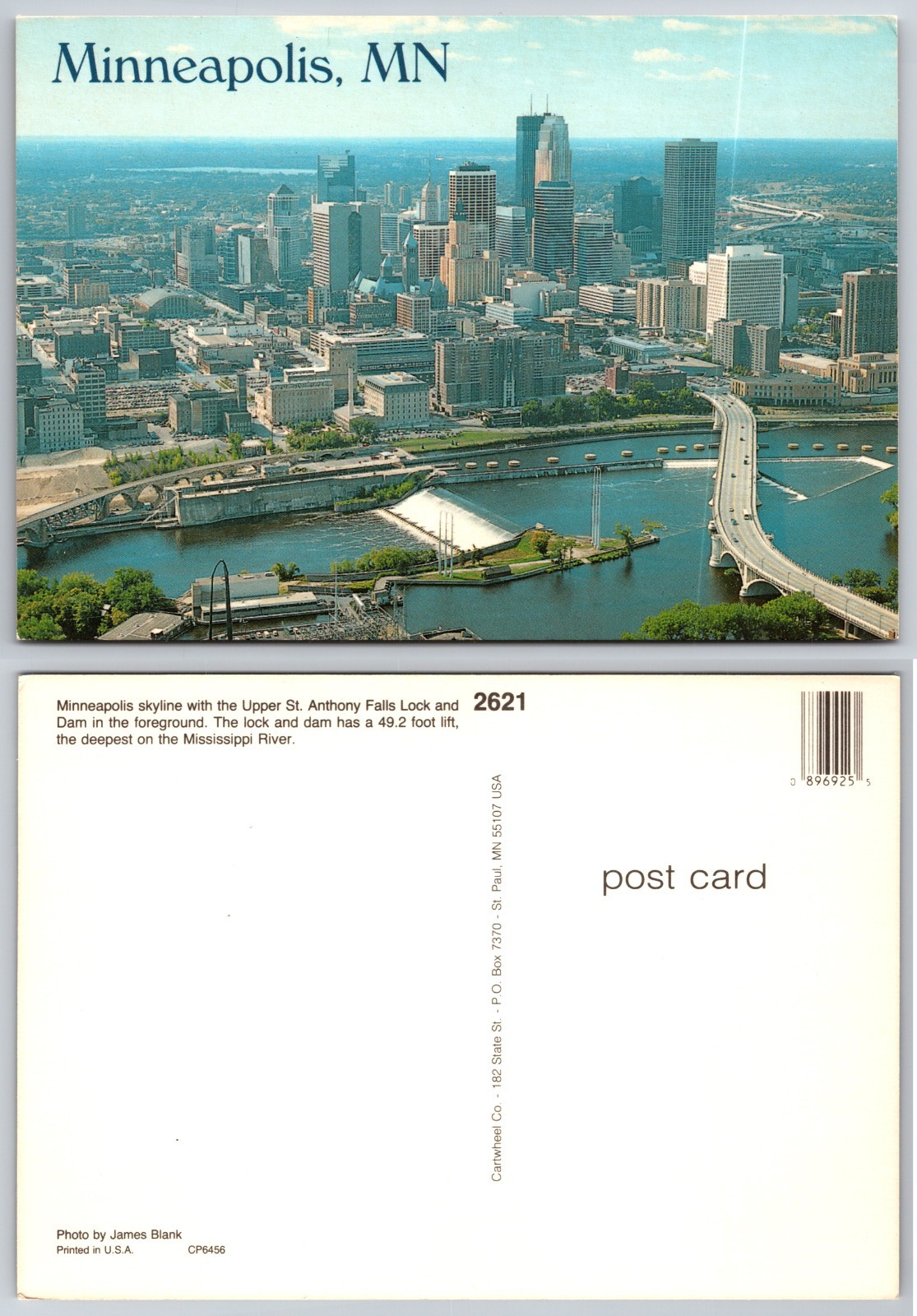 Continental Minneapolis MN Skyline Postcard