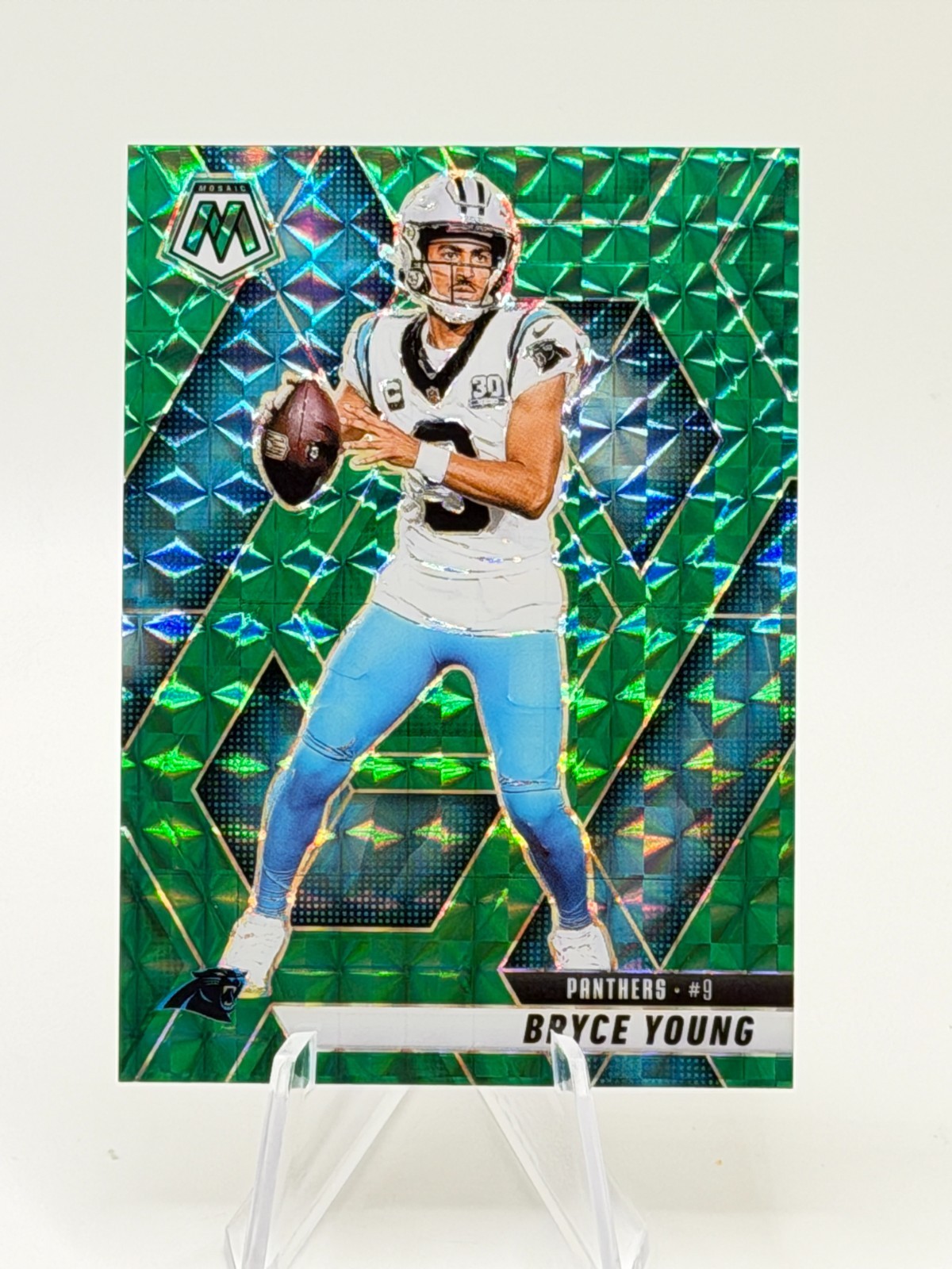 Bryce Young Mosaic Green #86 2025 Panini Mosaic