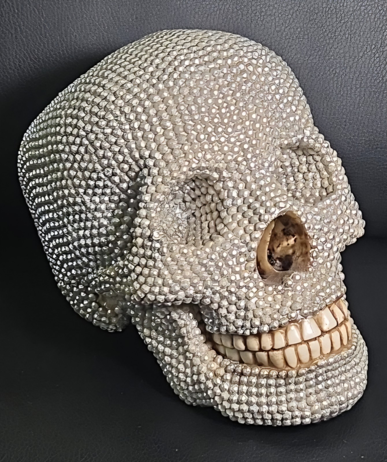 Vintage Studded Skull Decoration