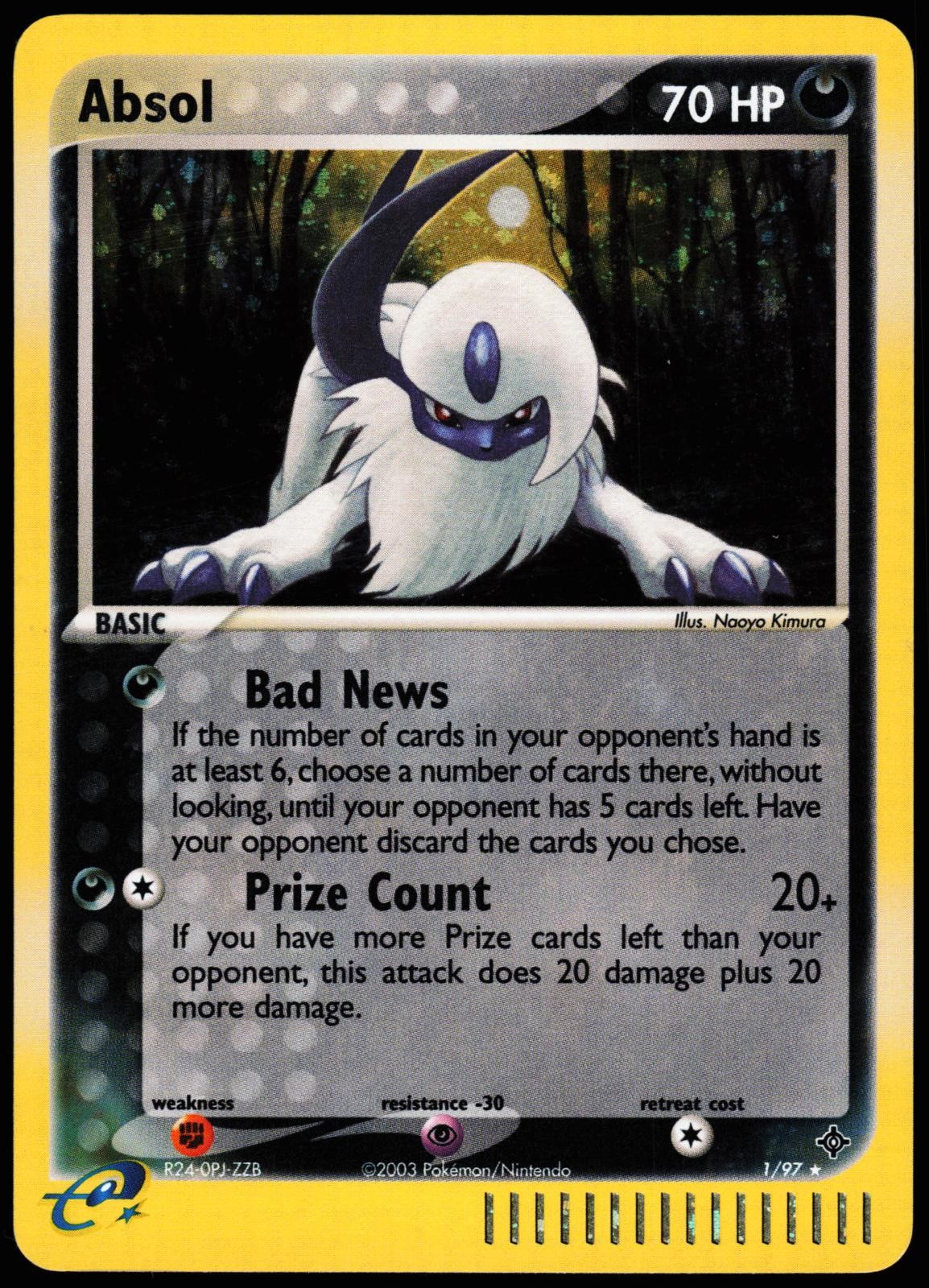 Absol 1/97 Holo Rare Dragon Pokemon Holo Near Mint