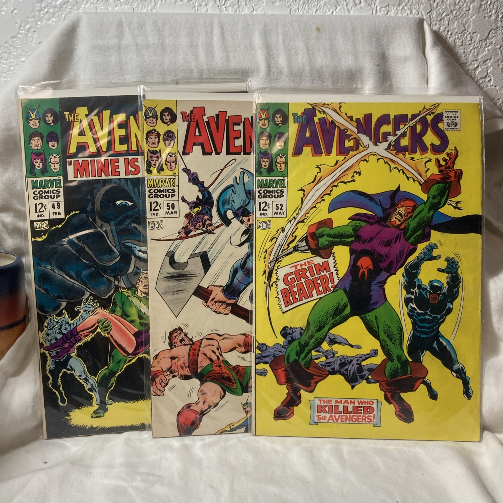 The Avengers#49 1st App Typhoon VF#50 1st App Apollo FN+#52 1st App GReaper VF