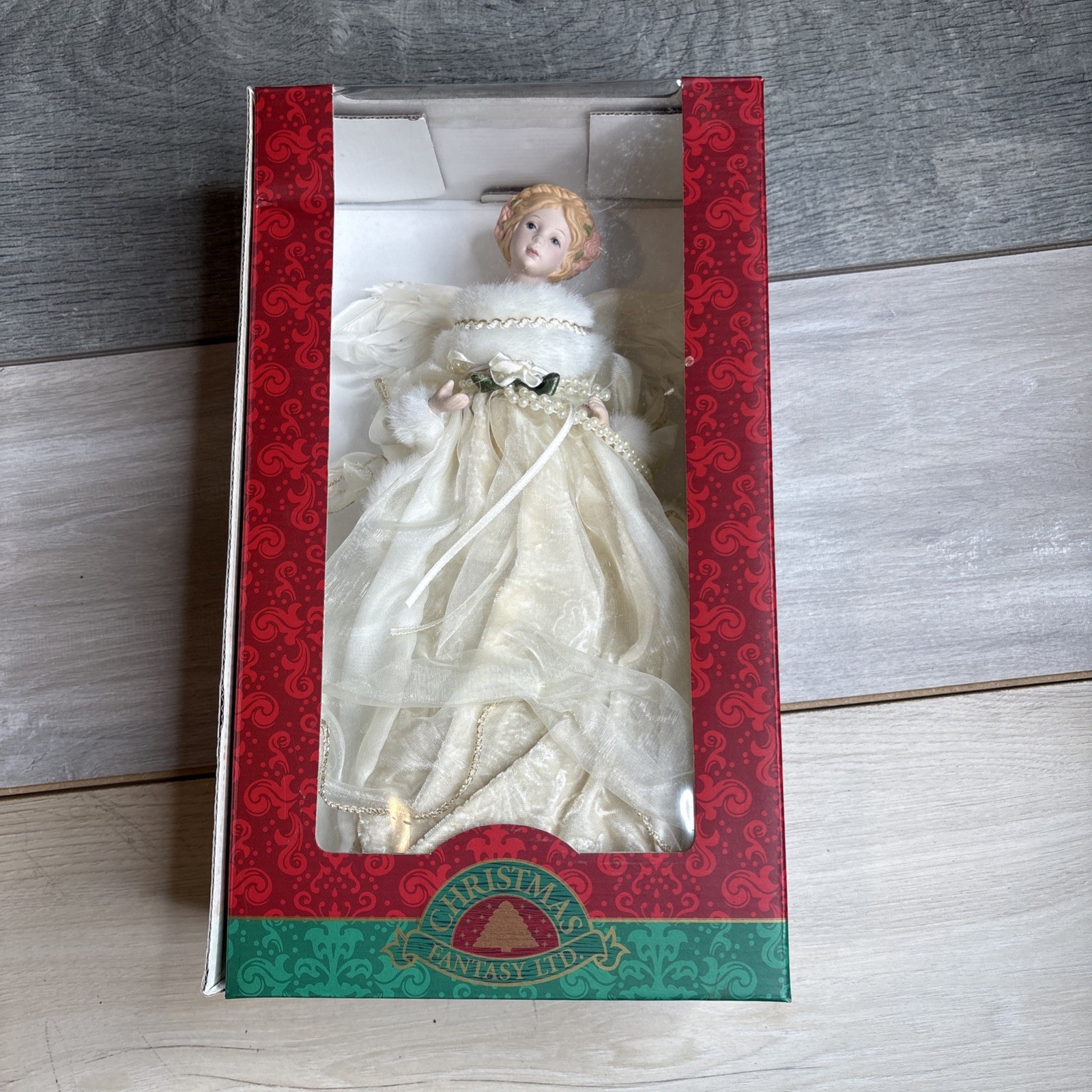 Vintage 1998 Christmas Fantasy LTD. Angel Tree Topper Wonderland Collection 12”