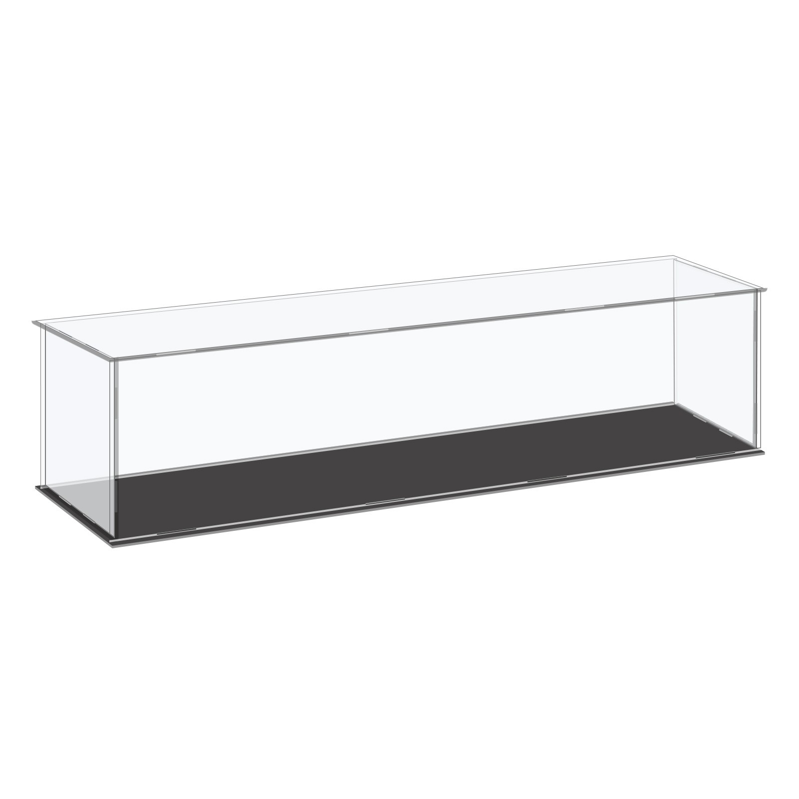 41x11x10.5cm Acrylic Display Case Box Cube Storage Clear Small Assemble Showcase