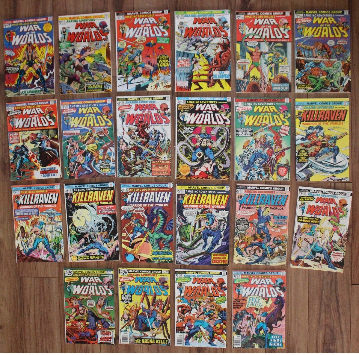 AMAZING ADVENTURES 1970-76 1st ; KILLRAVEN War of the Worlds Craig Russell 18-39