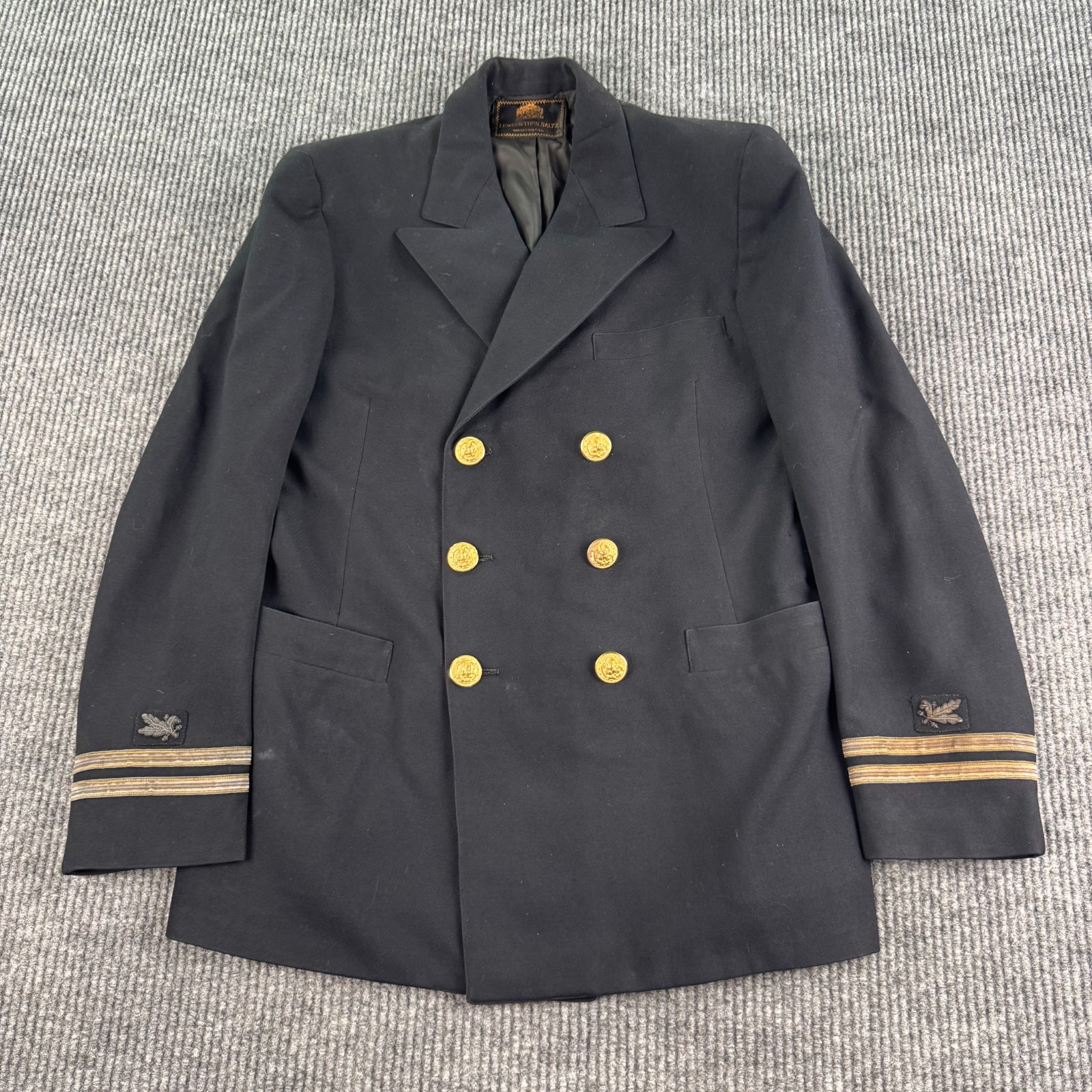 Vintage 1944 US Navy Officer Dress Uniform Jacket Lewis & Thos Saltz WWII 40R