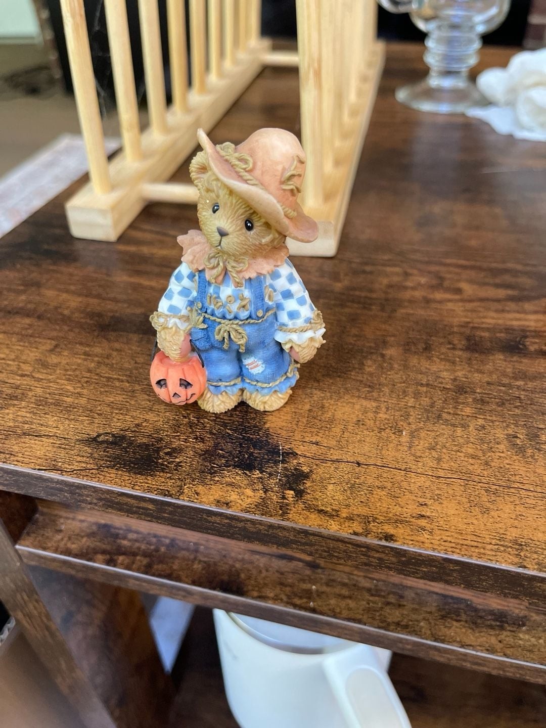 Cherished Teddies Tom Scarecrow Figurine Your Smile Is A Treat Halloween