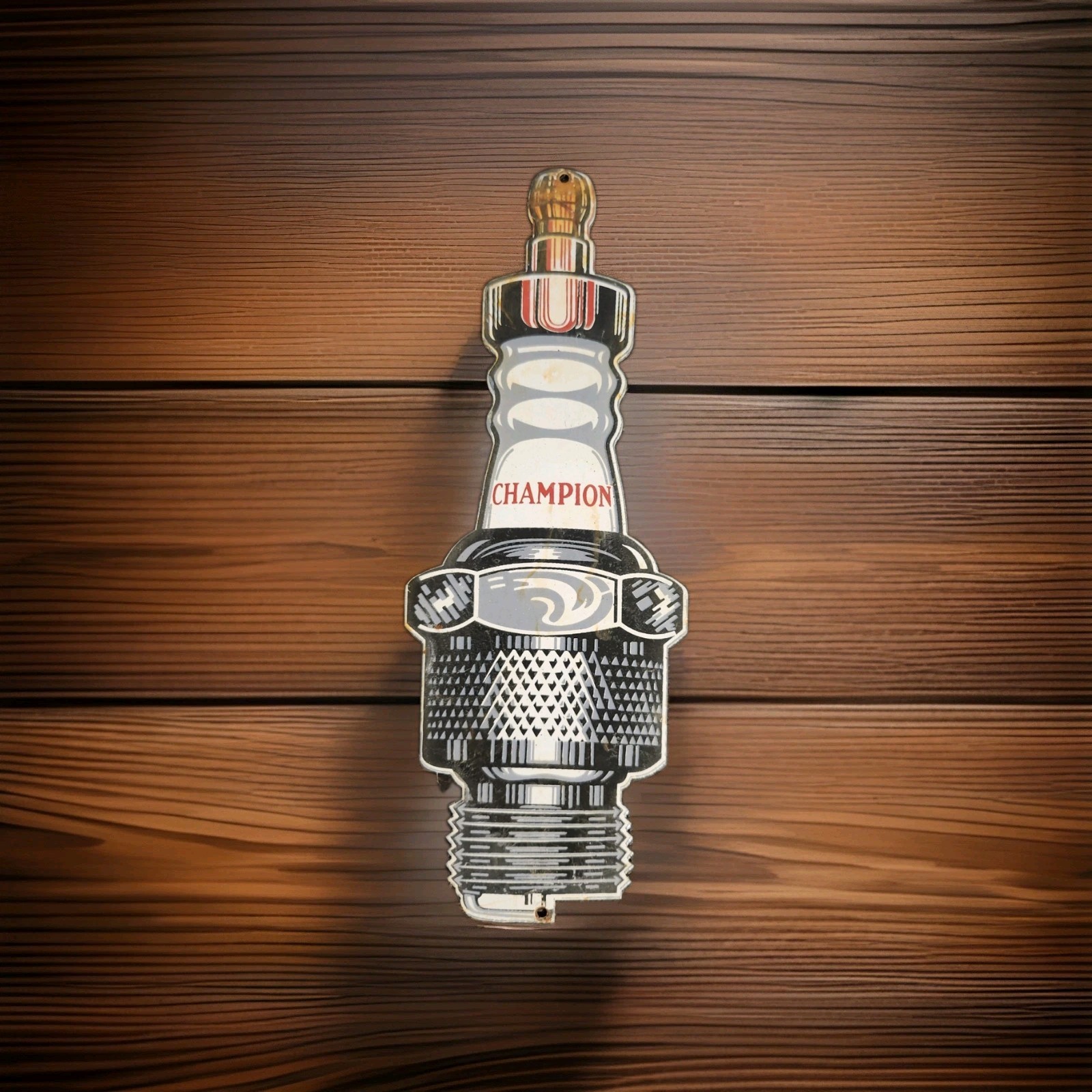Vintage Spark Plug Porcelain Sign Bosch AC Delco Firestone Gas Oil 12