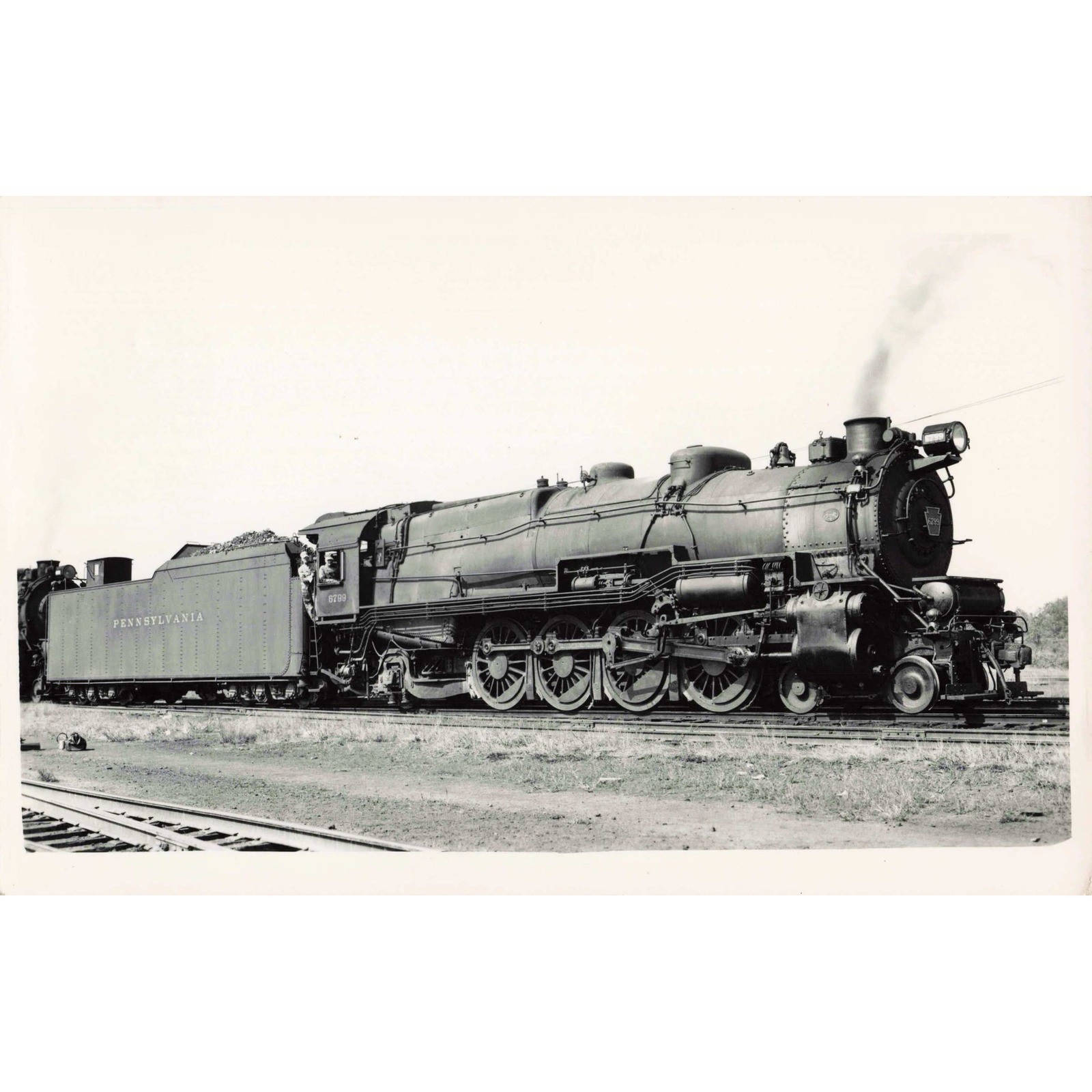 RPPC Pennsylvania Railroad Steam Locomotive 6799 PRR Real Photo Postcard