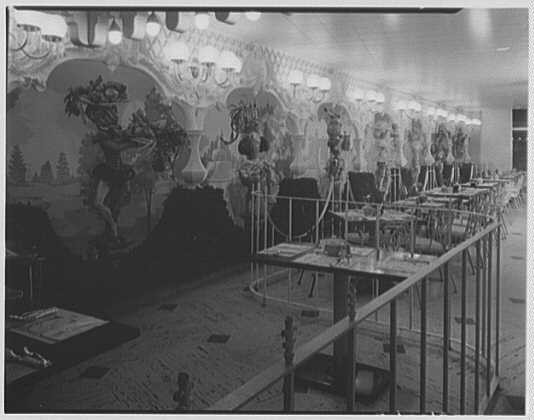 Miami Beach Florida Fontainebleau Hotel 1950s Interior Dining Room Rear Figures