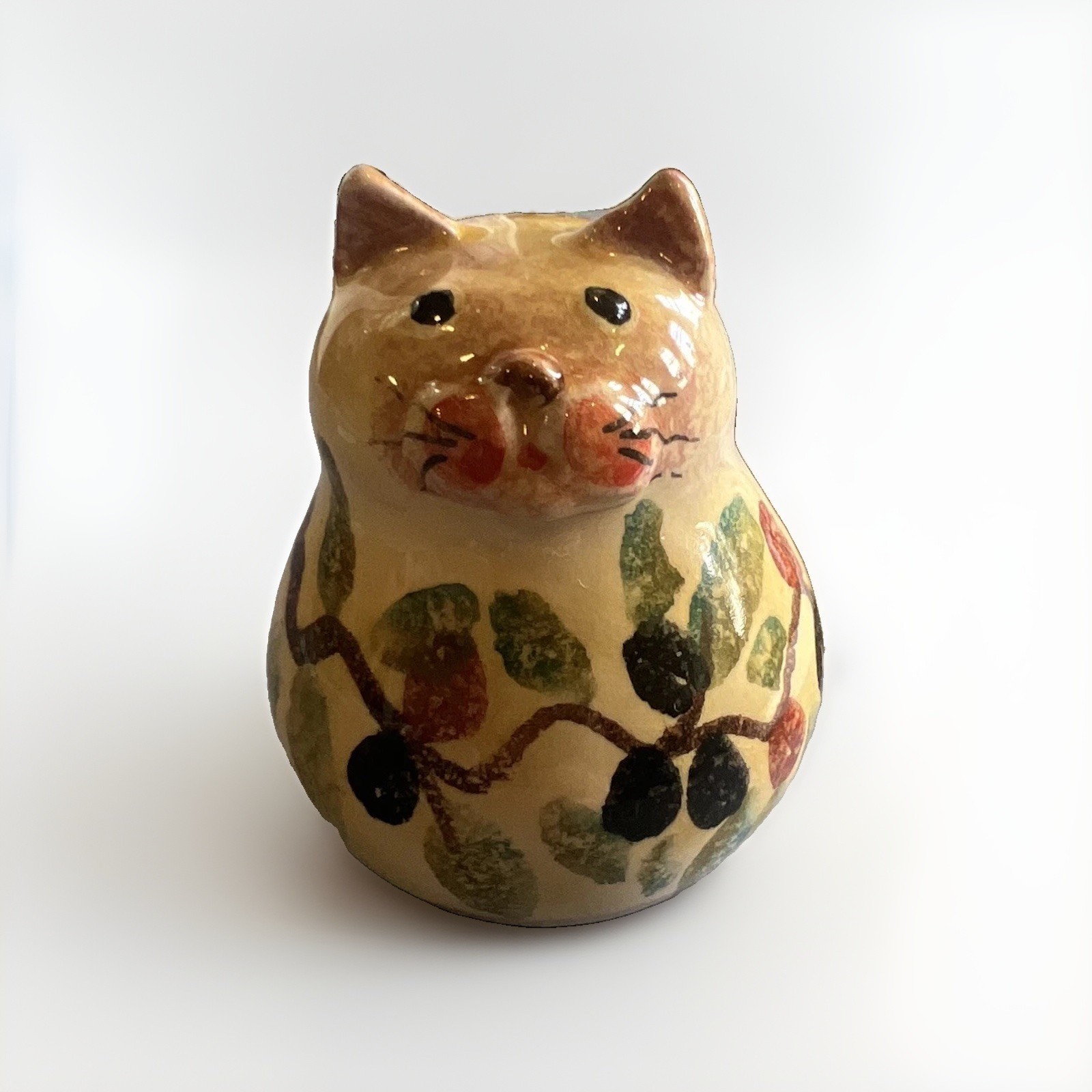 Vintage Umberto Carro Positano Italian Ceramic Cat Figurine Hand Painted Italy