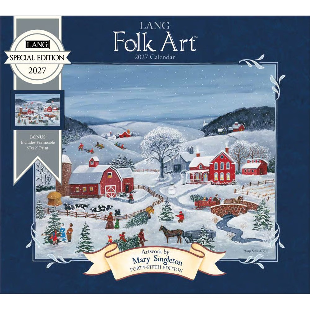 Lang Brands,  Lang Folk Art Special Edition 2027 Wall Calendar by Mary Singleton