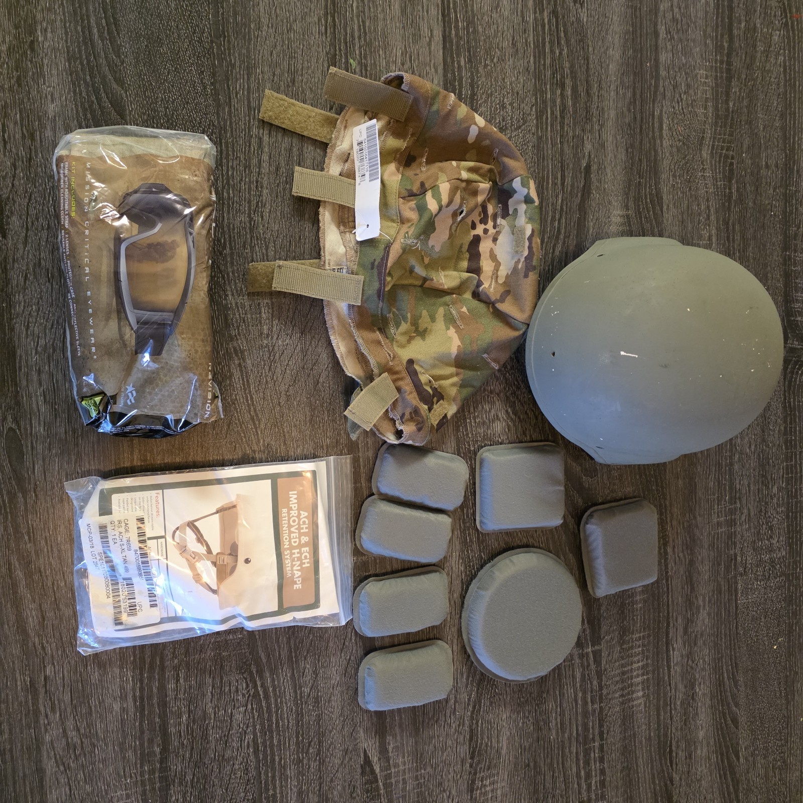 USGI MSA Advanced Combat Helmet ACH, Medium, OCP COVER, US ARMY, USMC, Surplus