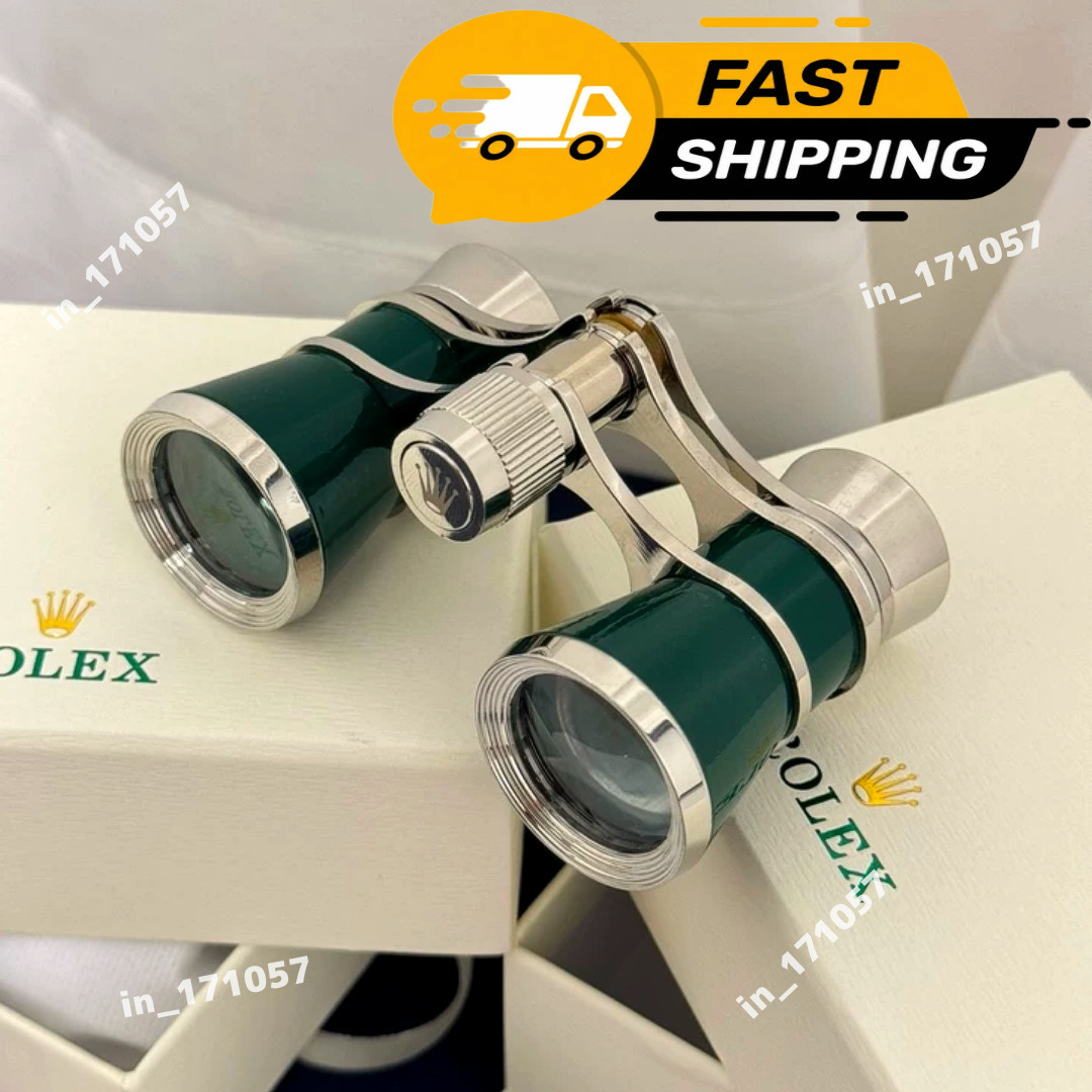 Rolex Green Opera Glasses Binoculars with Box & Pouch – Luxury Collectible