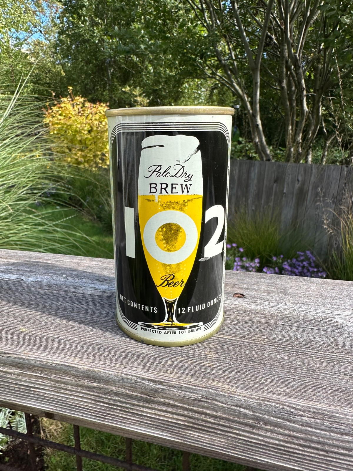 Brew 102 Pale Dry Beer 45-23 Pull Tab Maier Los Angeles CA Zip Code Wide Seam