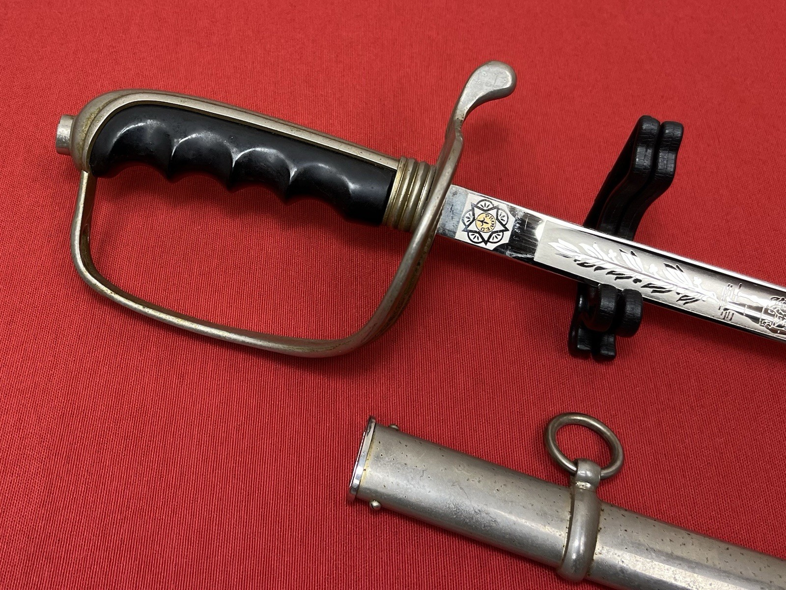 Post-WW2 Era U.S. M1902 Officer’s Sword Engraved-Eastern Military Academy